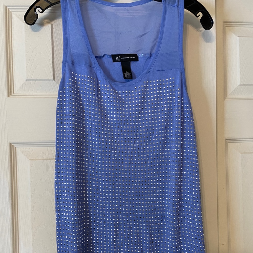 INC tank top with silver embellishments on fron